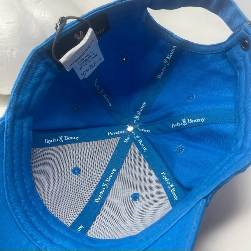 Psycho Bunny Men’s Hindes Trucker Hat Baseball Cap seaport Blue NWT